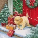 20 Lunch Napkins 33x33 cm Geschenke Hund Weihnachten Advent Winter