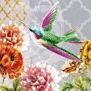 20 Servietten Colibri - Fliegender Kolibri Vogel Tiere Blumen Vintage 33cm
