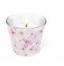 1 glass candle Small blossoms Size 7x7,5 cm