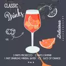 20 Servietten Aperol Gläser auf schwarz Cocktail 24cm