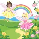 20 Servietten Elfen Prinzessin Regenbogen 33cm
