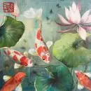 20 napkins fish in the pond Koi carp | Garden animals table decoration 33cm