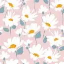 20 Servietten Gänseblumen auf rosa 33cm