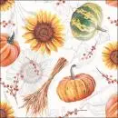 20 napkins pumpkins and sunflowers Thanksgiving autumn 33x33cm