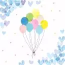 20 Servietten Luftballons zu Geburtstag Herzen 33cm