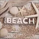 20 Servietten Maritim BEACH Strand Seesterne Muscheln und Sand als Tischdeko 33cm