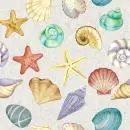 20 Servietten Muscheln Seesterne Maritim 33cm