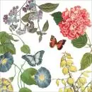 20 Servietten Schmetterlinge und Blumen zusammen 25cm als Tischdeko
