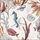 20 napkins seahorse and fish in the water ocean sea maritime 33cm as a table decoration