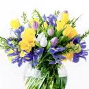 20 Servietten Tulpen Narzissen Iris Frühlingsstrauß 33cm