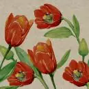 25 Napkins Natural Tulips 33x33 cm