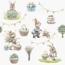 20 Servietten Viele Osterhasen Osterkorb 33cm