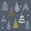 20 napkins Fun trees Blue 33cm