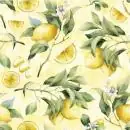 20 Servietten gelbe Zitronen am Zweig als Tischdeko 33cm