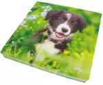 20 napkins faithful dog in the meadow as a table decoration 33cm
