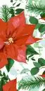 10 Handkerchiefs Floral Christmas 21,5x22