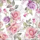 20 napkins Rose Josephine in full bloom as a table decoration for a wedding 33cm